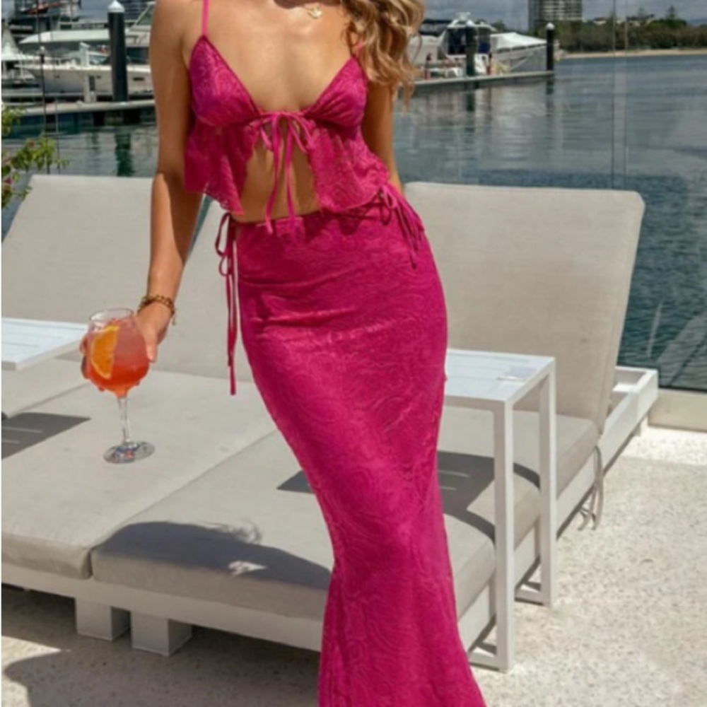 Beginning Boutique Pink Two-Piece Set